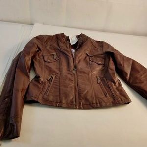 JouJou Leather Jacket Woman's Size S